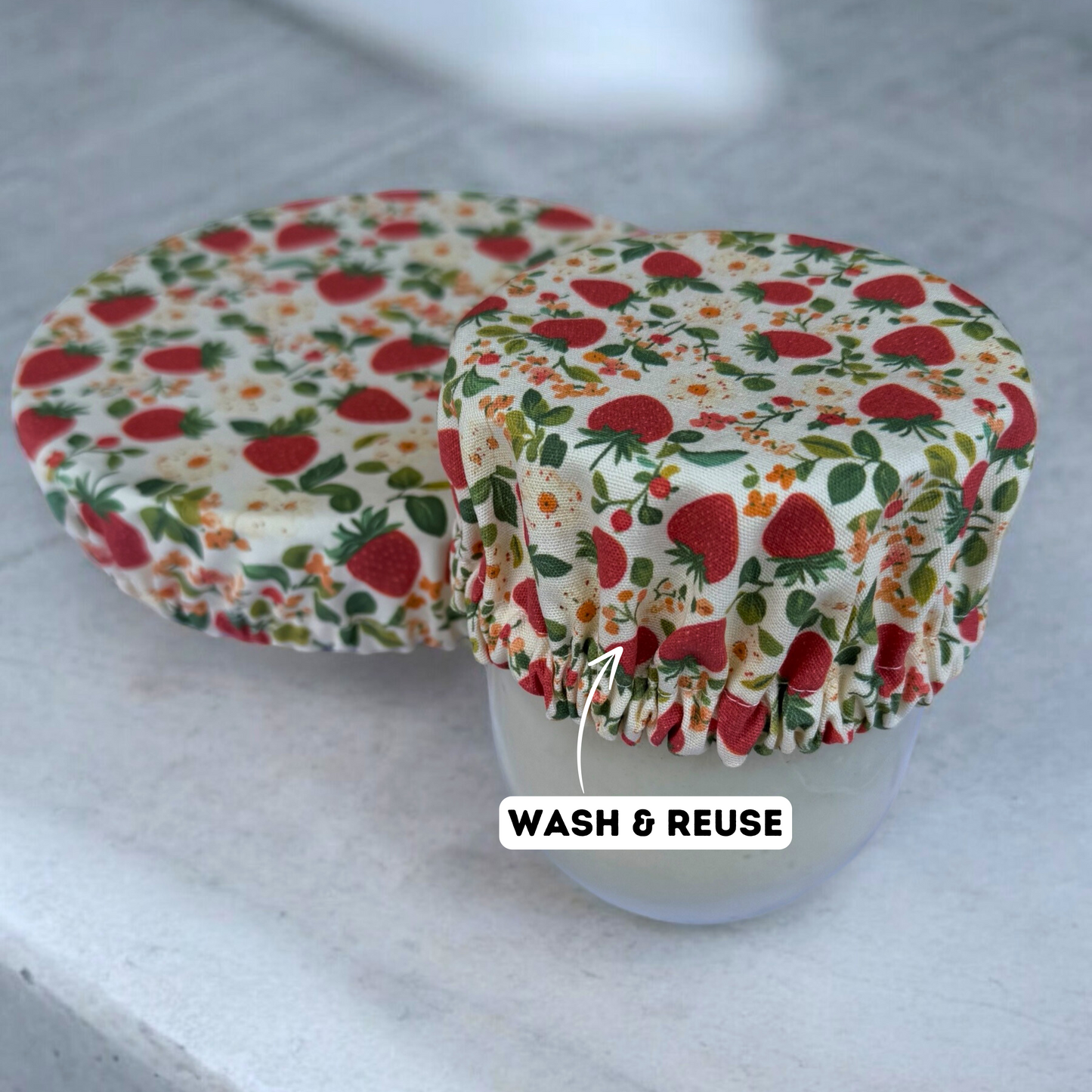 Strawberry Jar & Bowl Covers (4 Pack)
