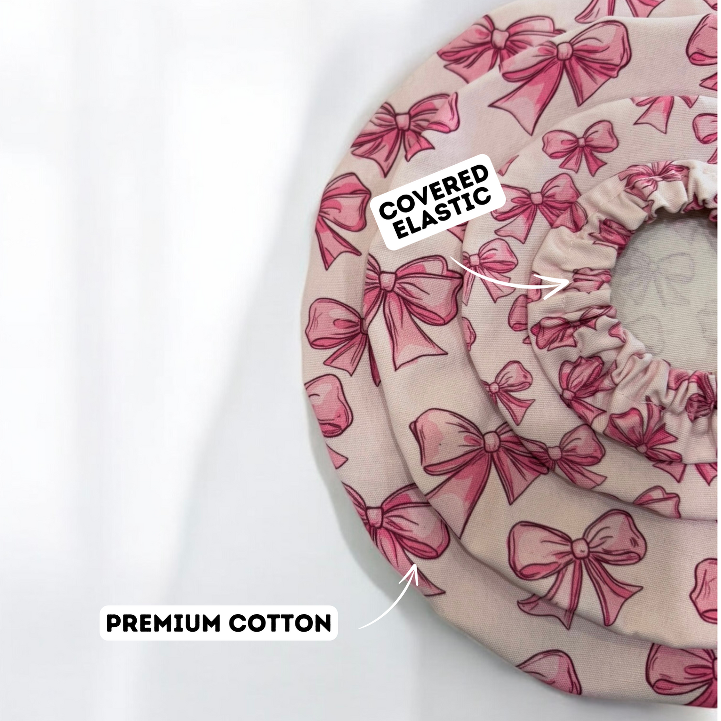 Pink Bow Jar & Bowl Covers (4 Pack)