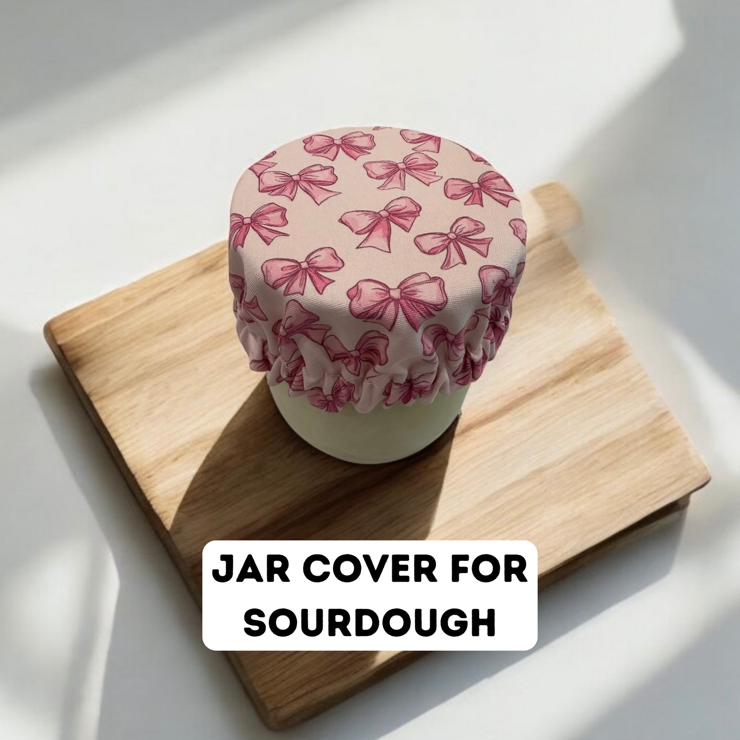 Pink Bow Jar & Bowl Covers (4 Pack)