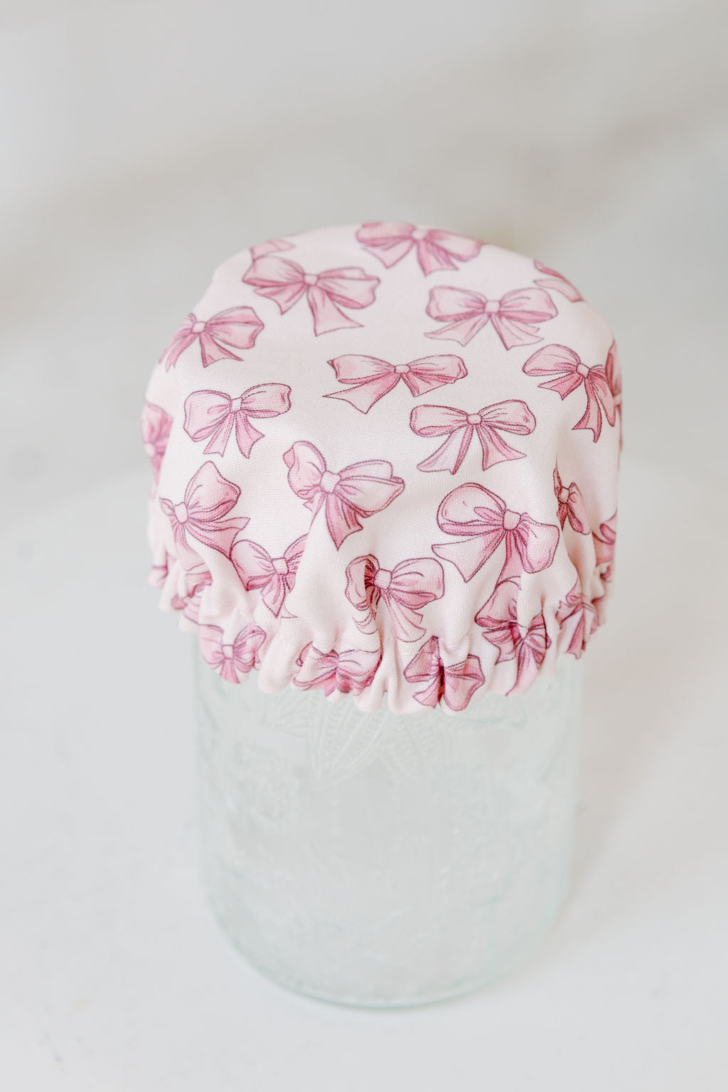 Pink Bow Jar & Bowl Covers (4 Pack)