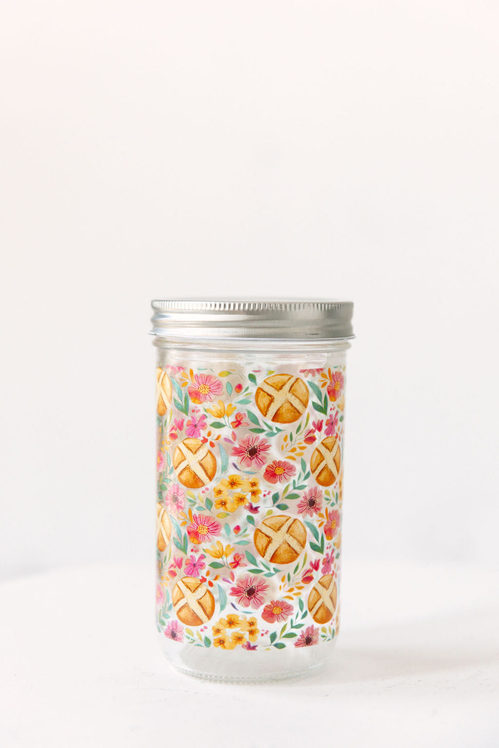 Spring Floral Sourdough Starter Jar