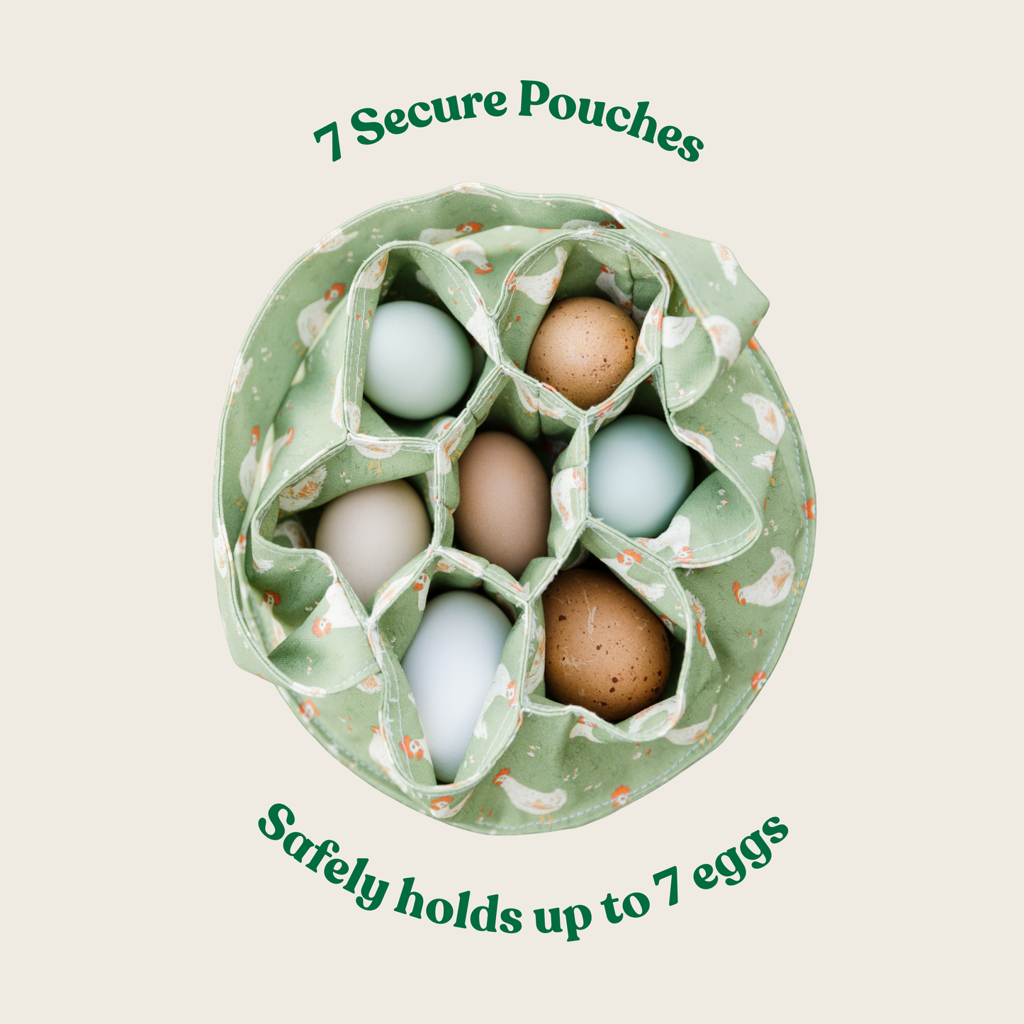 Chicken Egg Collection Bag (Holds 7 Eggs)