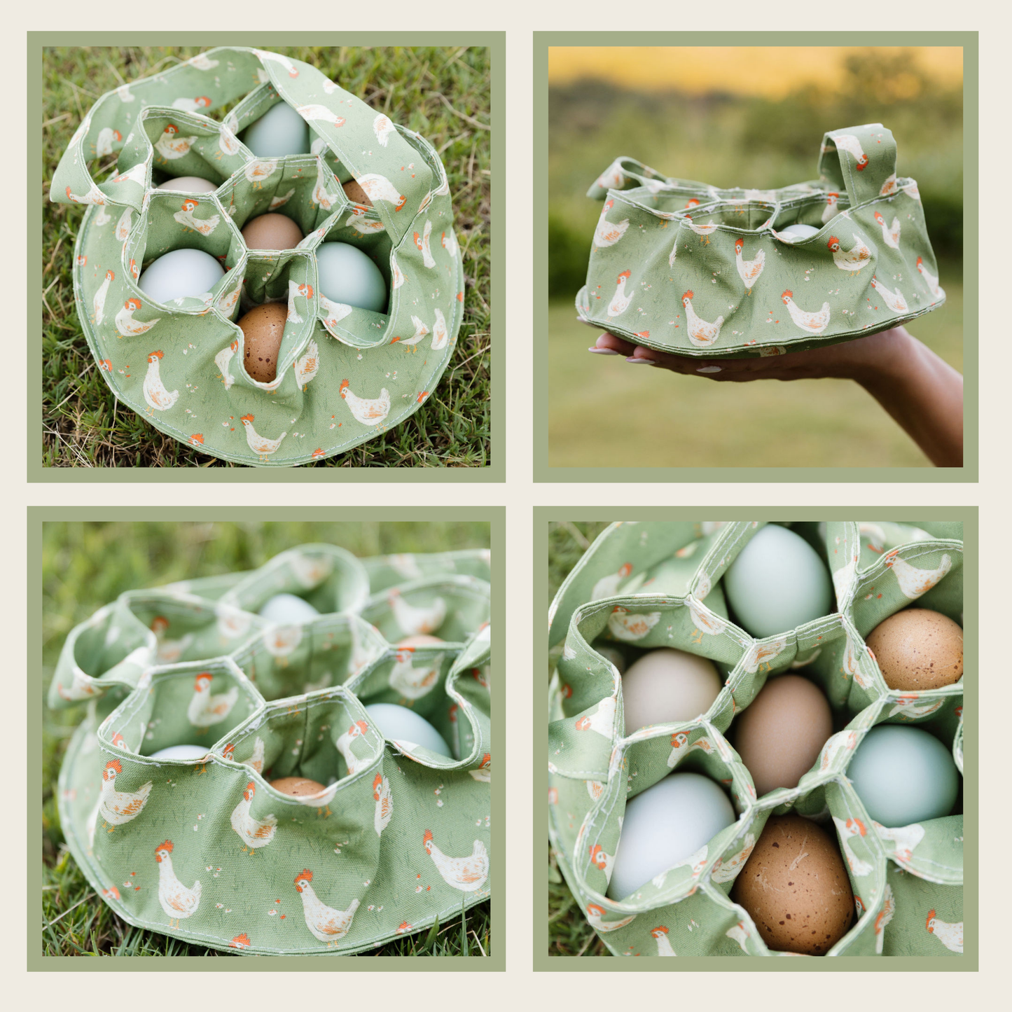 Chicken Egg Collection Bag (Holds 7 Eggs)