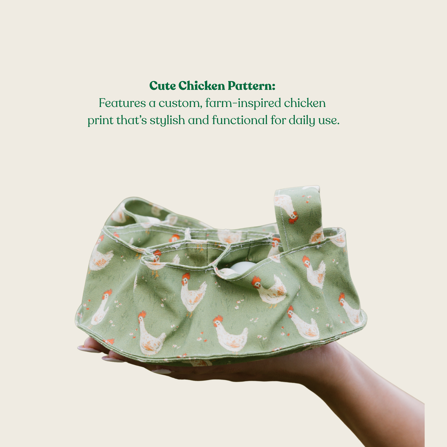 Chicken Egg Collection Bag (Holds 7 Eggs)