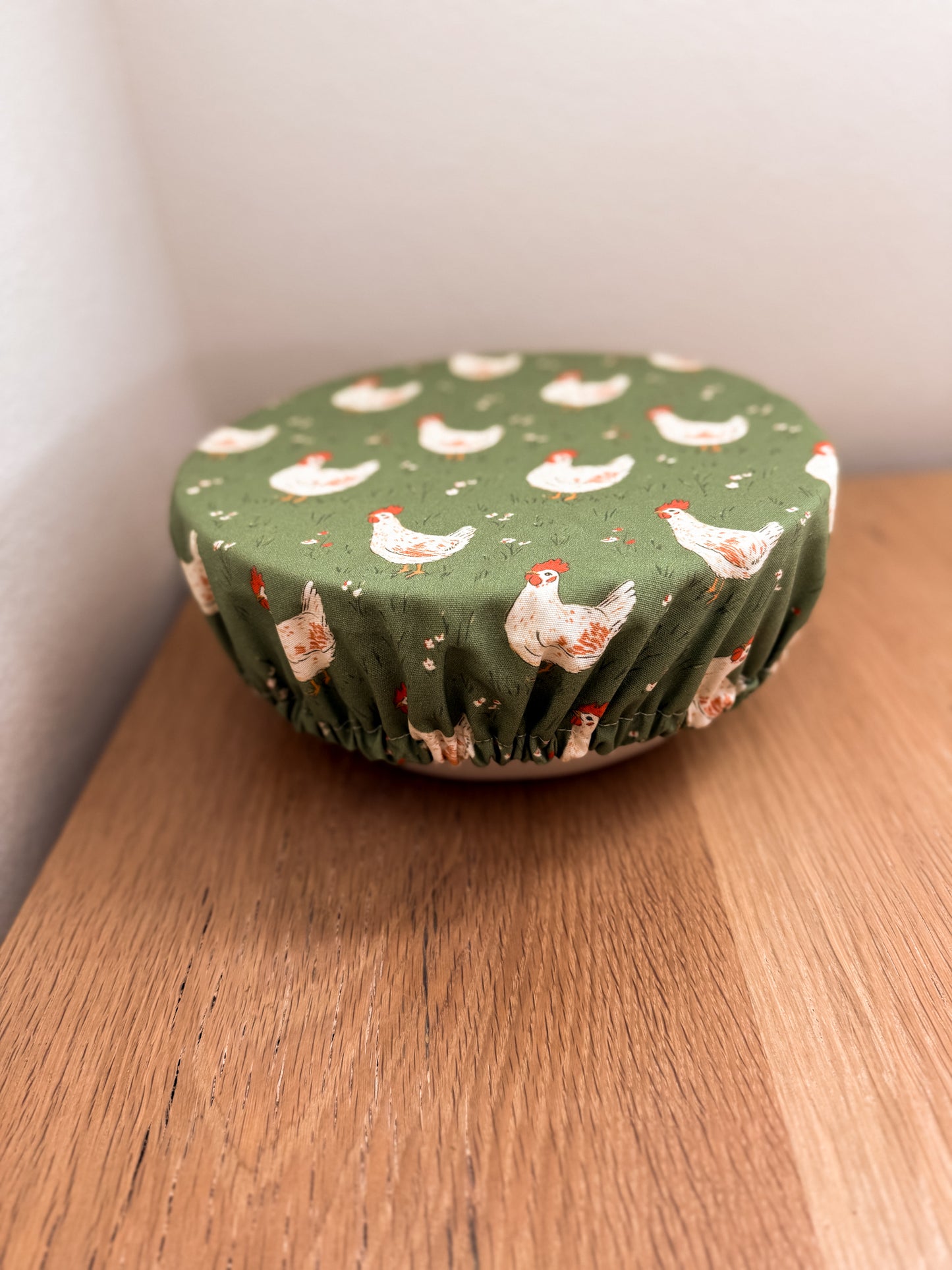 Homestead Chickens Bowl Cover - 11in