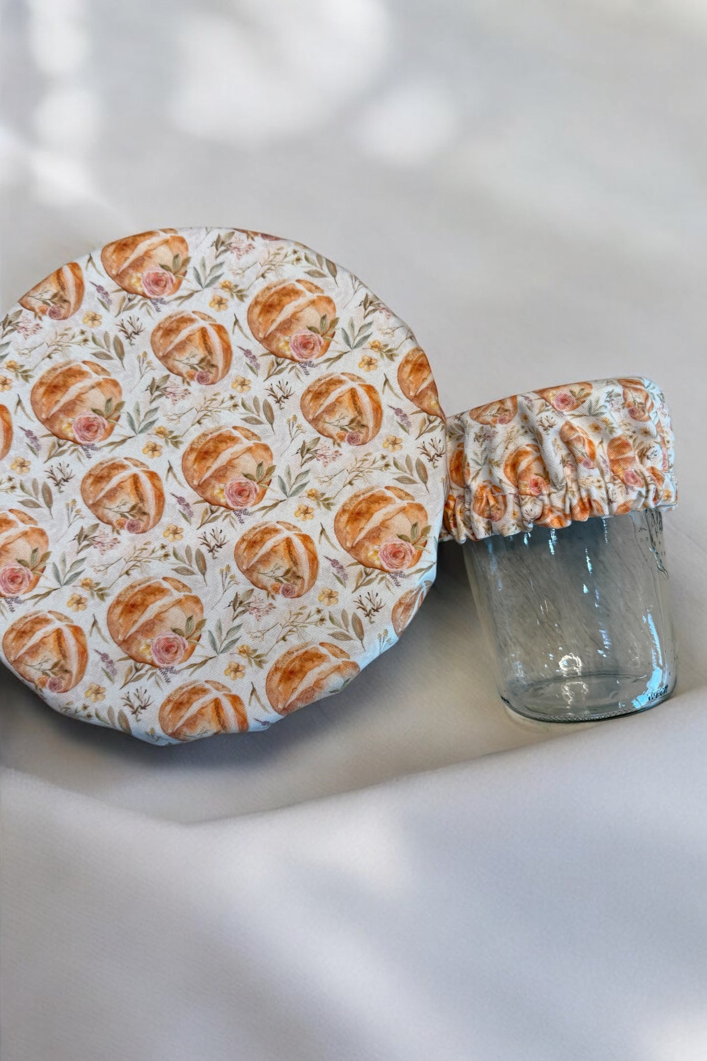 Vintage Sourdough Floral Jar & Bowl Covers (4 Pack)