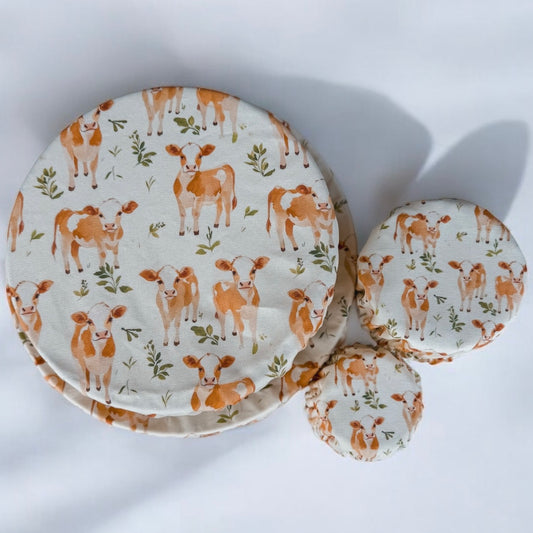 Jersey Cow Jar & Bowl Covers (4 Pack)