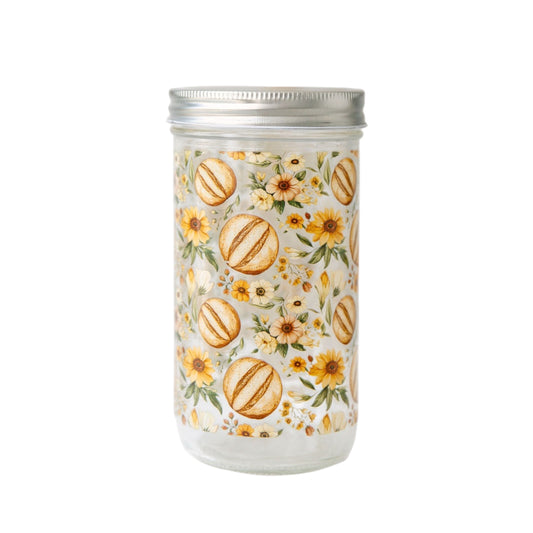 Sunflower Sourdough Starter Jar